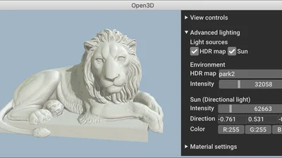 Open3D render of Sample 1