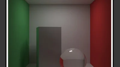Ray Tracing in One Weekend render of Sample 3