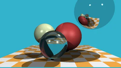 tinyraytracer render of Sample 1
