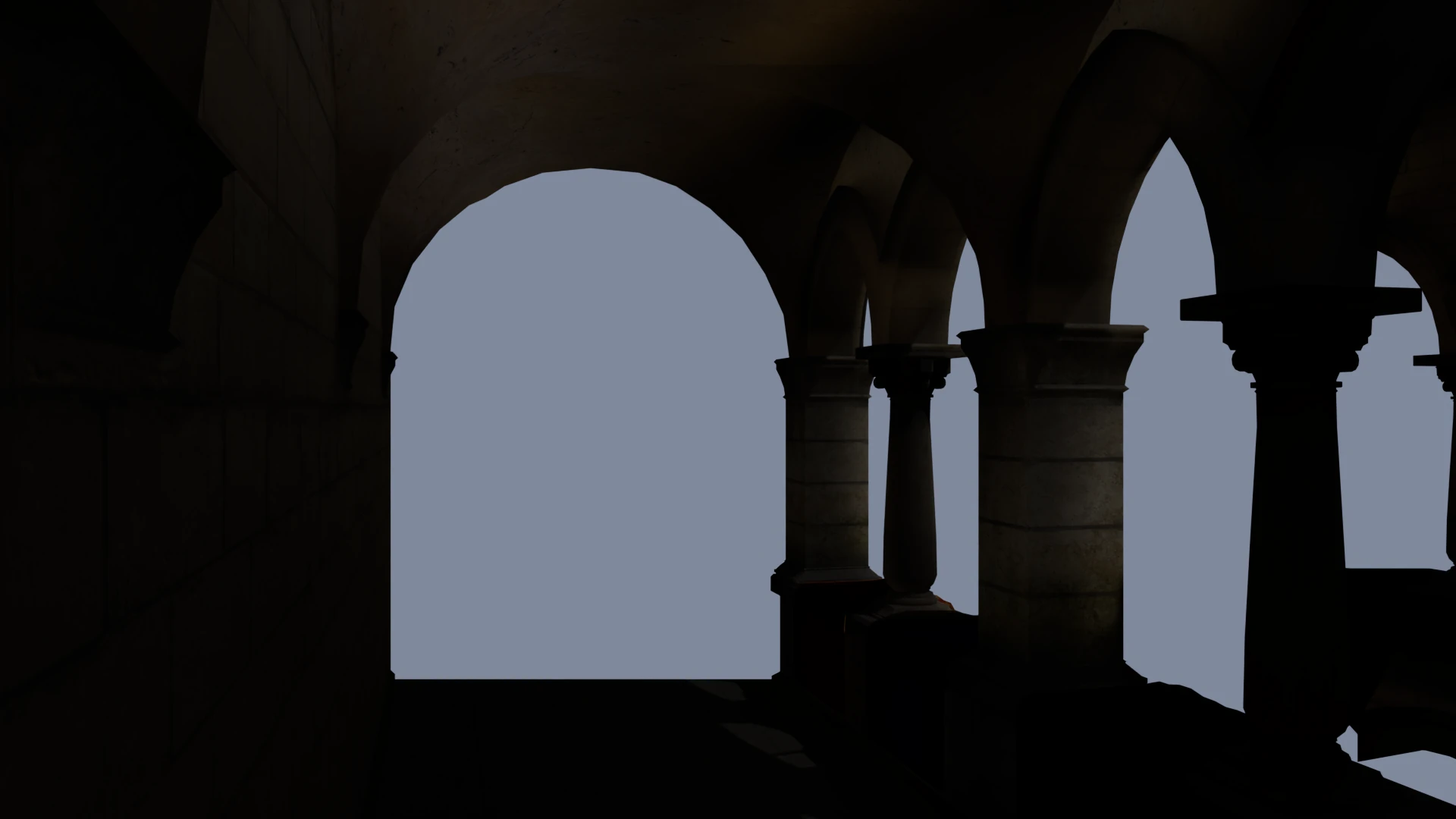 blender-cycles render of Sponza Atrium