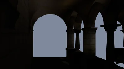 Sponza Atrium rendered by Blender Cycles