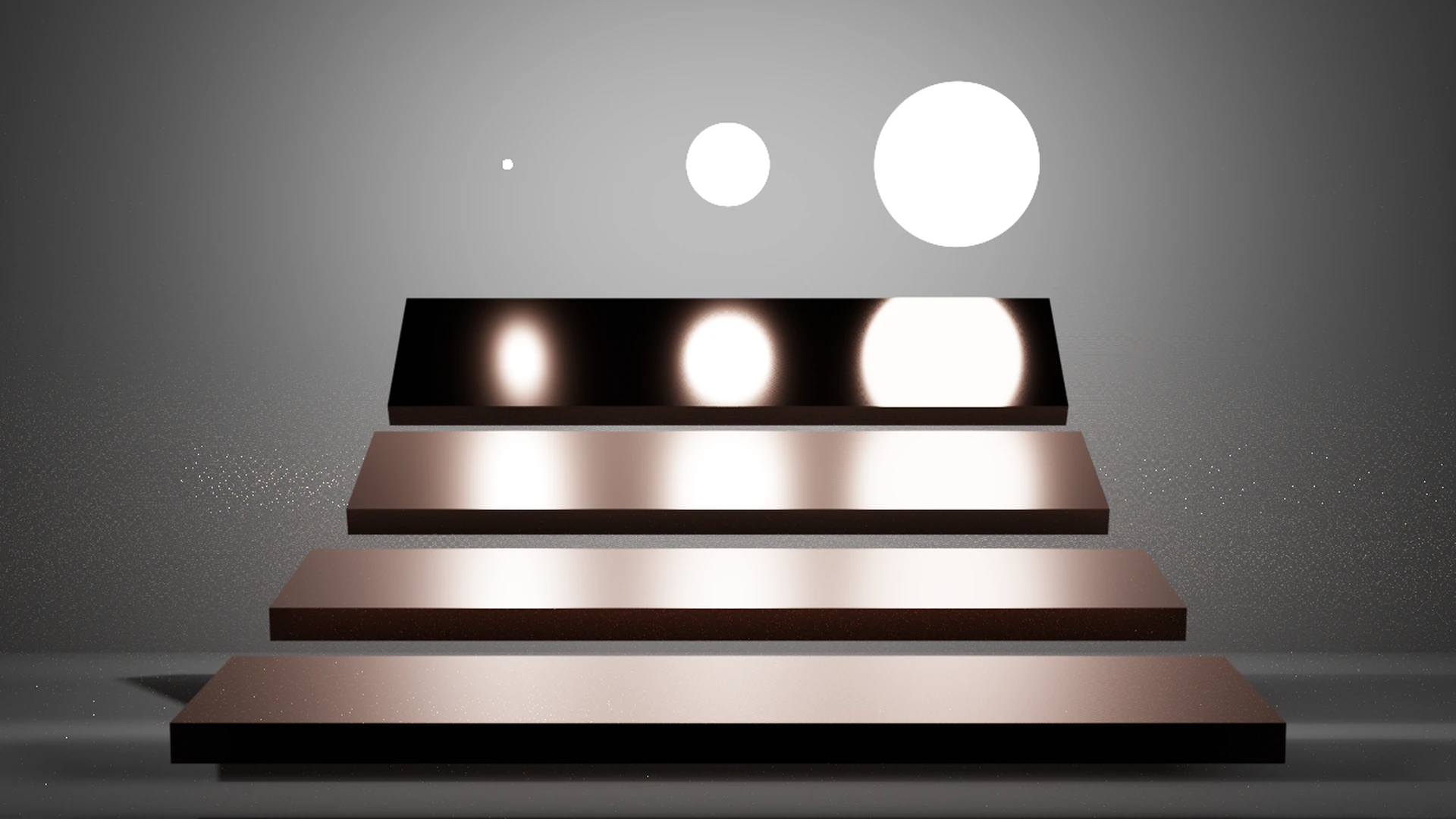 pbrt render of Veach MIS